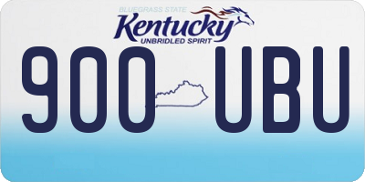 KY license plate 900UBU