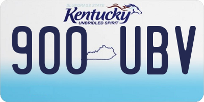 KY license plate 900UBV