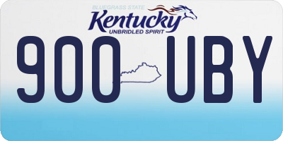 KY license plate 900UBY