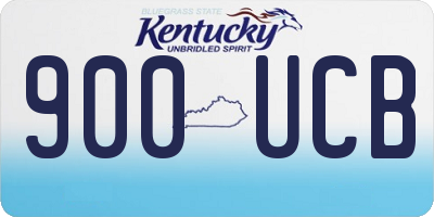 KY license plate 900UCB