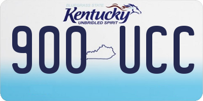 KY license plate 900UCC