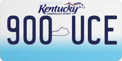 KY license plate 900UCE