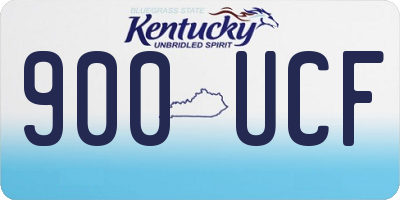 KY license plate 900UCF