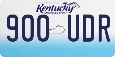 KY license plate 900UDR