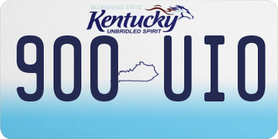 KY license plate 900UIO