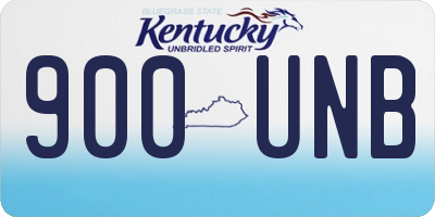 KY license plate 900UNB