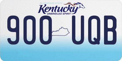 KY license plate 900UQB