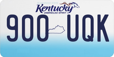 KY license plate 900UQK