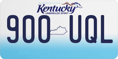 KY license plate 900UQL