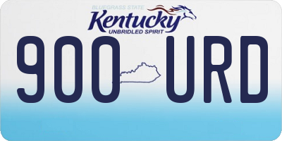 KY license plate 900URD