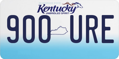 KY license plate 900URE
