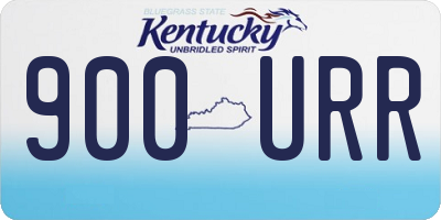 KY license plate 900URR
