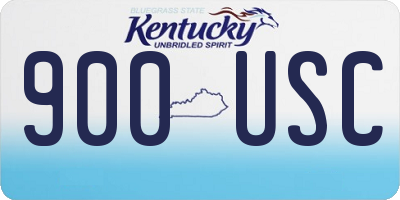 KY license plate 900USC