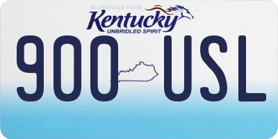 KY license plate 900USL