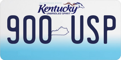 KY license plate 900USP