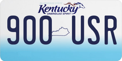 KY license plate 900USR