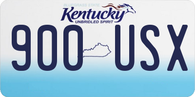 KY license plate 900USX
