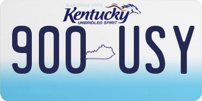 KY license plate 900USY