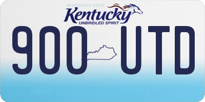 KY license plate 900UTD