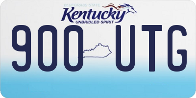 KY license plate 900UTG