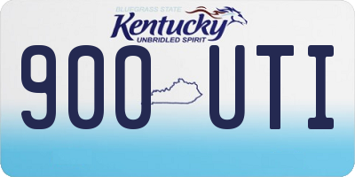KY license plate 900UTI