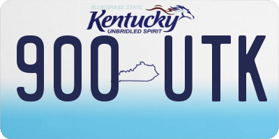 KY license plate 900UTK