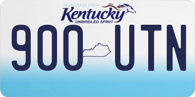 KY license plate 900UTN