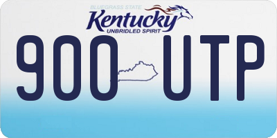 KY license plate 900UTP