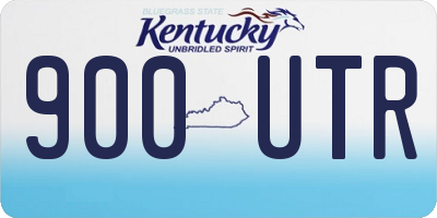 KY license plate 900UTR