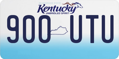 KY license plate 900UTU