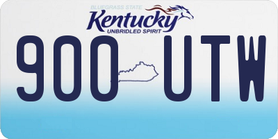KY license plate 900UTW
