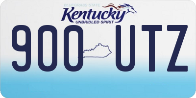KY license plate 900UTZ