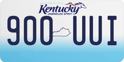 KY license plate 900UUI