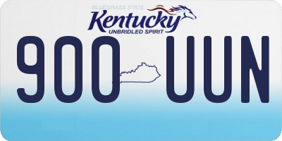 KY license plate 900UUN