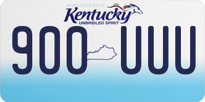 KY license plate 900UUU