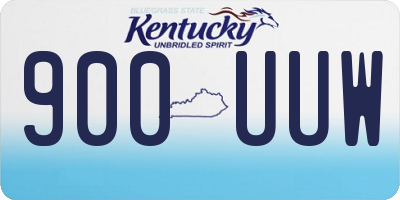 KY license plate 900UUW
