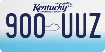 KY license plate 900UUZ