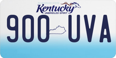 KY license plate 900UVA