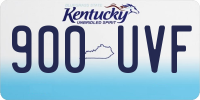 KY license plate 900UVF