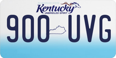 KY license plate 900UVG