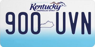 KY license plate 900UVN