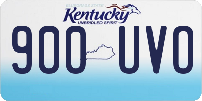 KY license plate 900UVO