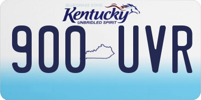 KY license plate 900UVR