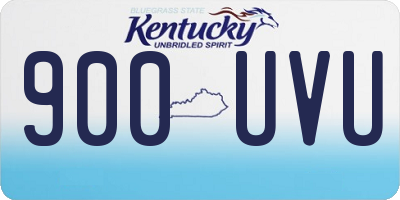 KY license plate 900UVU