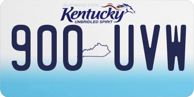 KY license plate 900UVW