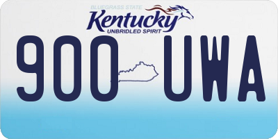 KY license plate 900UWA
