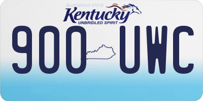 KY license plate 900UWC