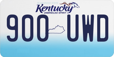 KY license plate 900UWD