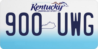 KY license plate 900UWG