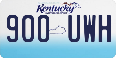 KY license plate 900UWH